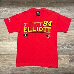 BILL ELLIOTT T-SHIRT NASCAR VINTAGE NASCAR 94 MCDONALDS RED YELLOW SIZE MEDIUM